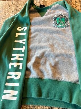 Harry Potter Slytherin Green & Gray Kids Hoodie Sweatshirt